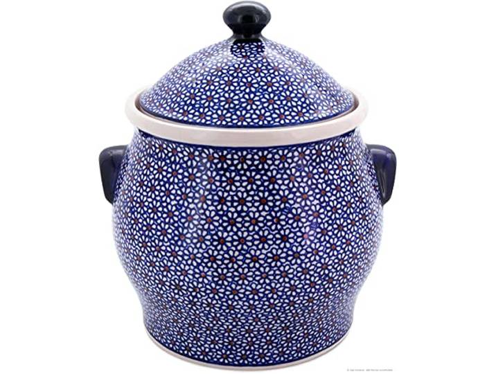 Bunzlauer keramik Original 5 Liter Kartoffeltopf Mehrzwecktopf Keramiktopf mit Deckel und 6 Belüftungslöcher (GU-1101/120)
