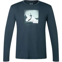 Super Natural, Herren, Sportshirt, Almost Done (M), Mehrfarbig, Blau, M