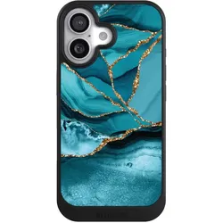 Nivocase Hülle für Apple iPhone 17 Handyhülle NIVOcore Case Schwarz Edelstein Glitzer Look Marmor (Apple iPhone 17), Smartphone Hülle, Schwarz