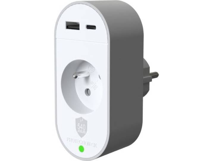 Force Power - Câble Alimentation 1 Prise + Usb-A + C 540j Eu
