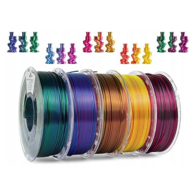 Spectrum Gimmik Filaments PLA magic silk mix 5x0.25kg PLA-MagMIX-175-5x025 (5905991404866) (PLA, 1250 g, 1.75 mm) (PLA-MagMIX-175-5x025)