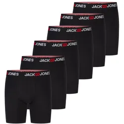 Jack & Jones Boxershort Herren Baumwolle lang geschnitten JACLONG BOXER BRIEFS 6er Pack - Pack 1 (Black) - L