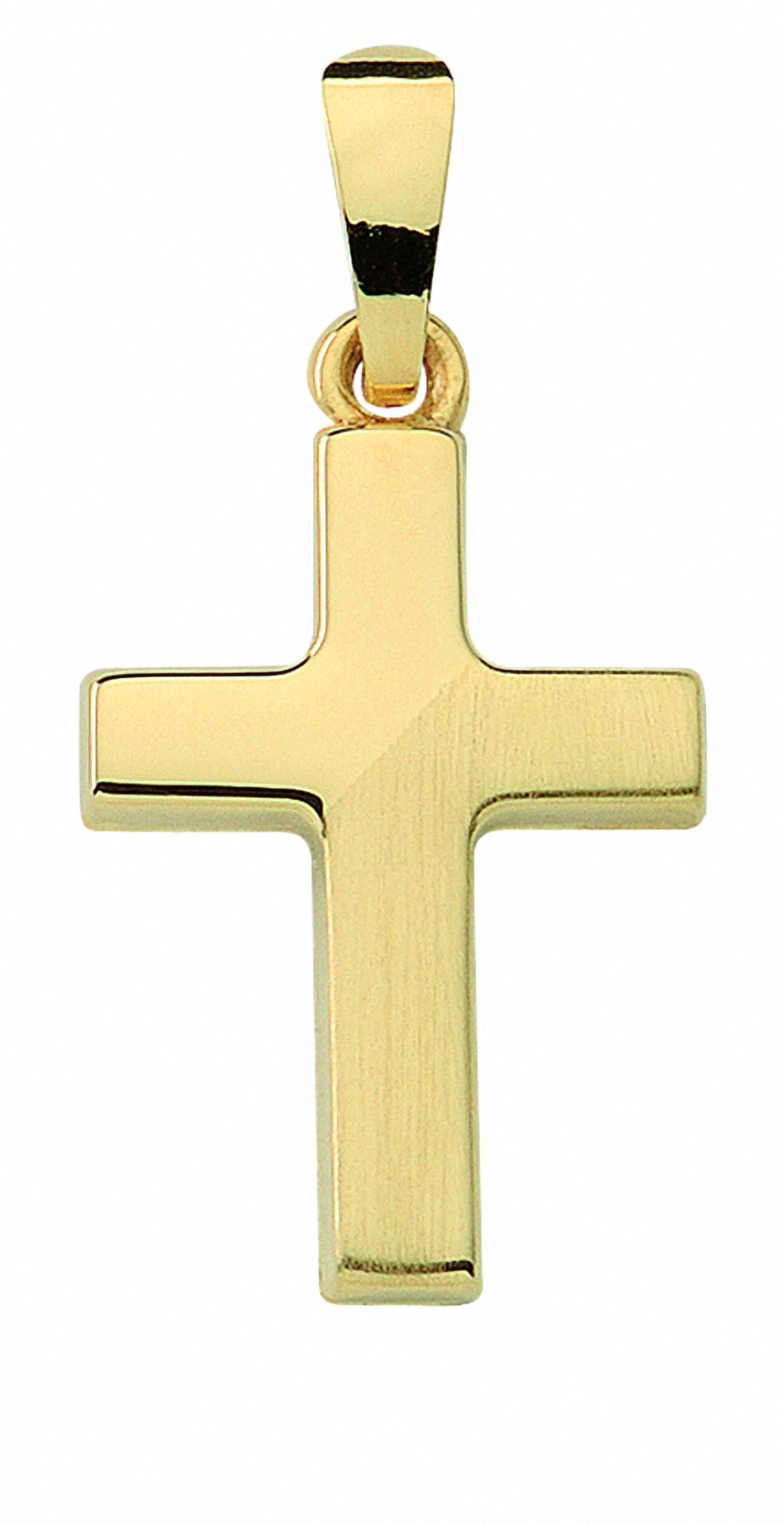 Kreuzkette ADELIA´S "Adelia's Halskette - Kreuzkette mit Kreuz Anhänger aus 333 Gold Halskette - Kreuzkette mit Kreuz Anhänger aus 333 Gold" Gr. 45, gold, Halsketten, Damen, Gold, Kreuzkette