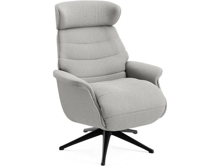 Komfortabler Relaxsessel Cam Stoff Matino - 135 Steel neigbar B 83 cm T 88 cm H 113 cm - Farbe: Matino - 1035 Steel - Material: Stoff/Metall - Möbel