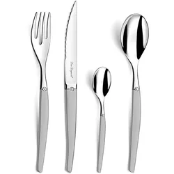 Lou Laguiole JET  Besteckset, Edelstahl 18/0, 24-teilig, grau