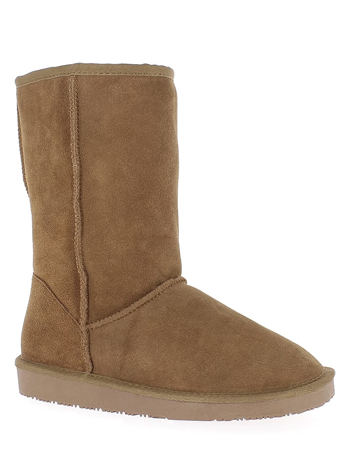 Gooce Leder-Winterstiefel "Pikes" in Hellbraun - 36