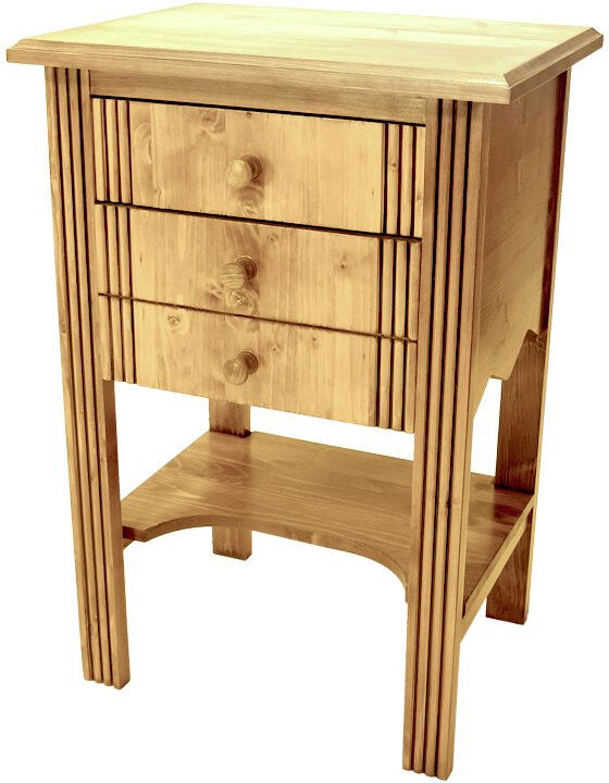 ABC MEUBLES Console Hall d'entrée bois + tiroirs - Miel antiquaire