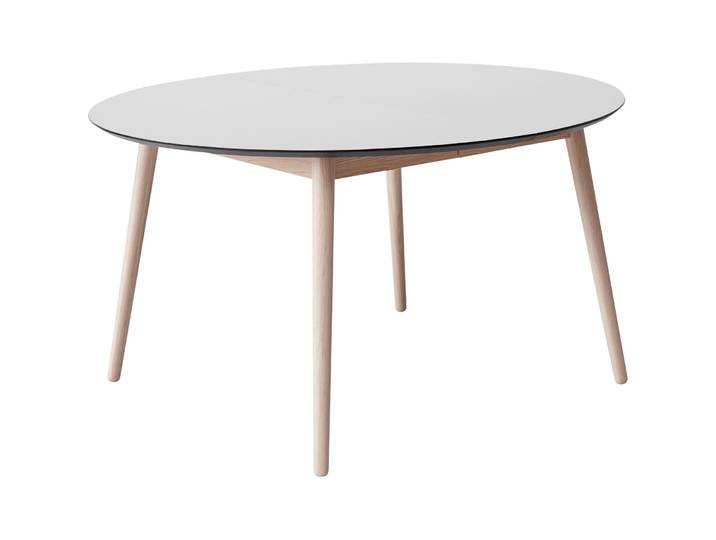 Esstisch rund Hani MDF, Eiche weiss/eiche Massivholz B 135 T 135 cm