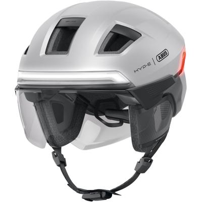Fahrradhelm ABUS "HYP-E ACE" Gr. M, silber (silber (silber gleam)), Helme, M Kopfumfang: 54cm - 58cm