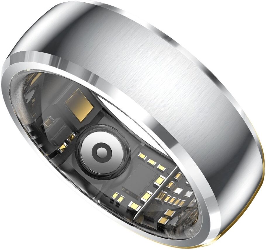 INF Multifunktionaler Smart Ring – Edelstahl Touchscreen, IP68+5ATM Wasserdicht, Gestensteuerung, Ladeetui, kompatibel mit Silber 10
