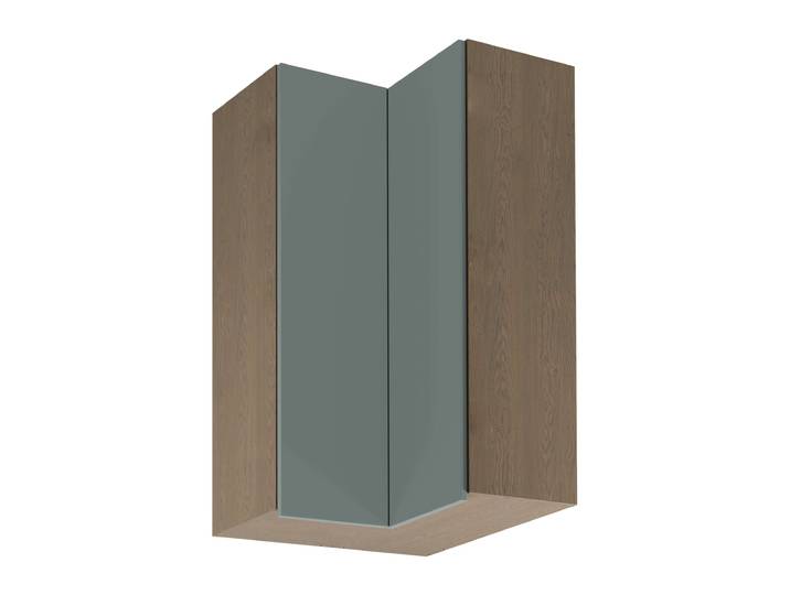 Eckhängeschrank – Livaro – G60N2 Grün / Dunkle Eiche