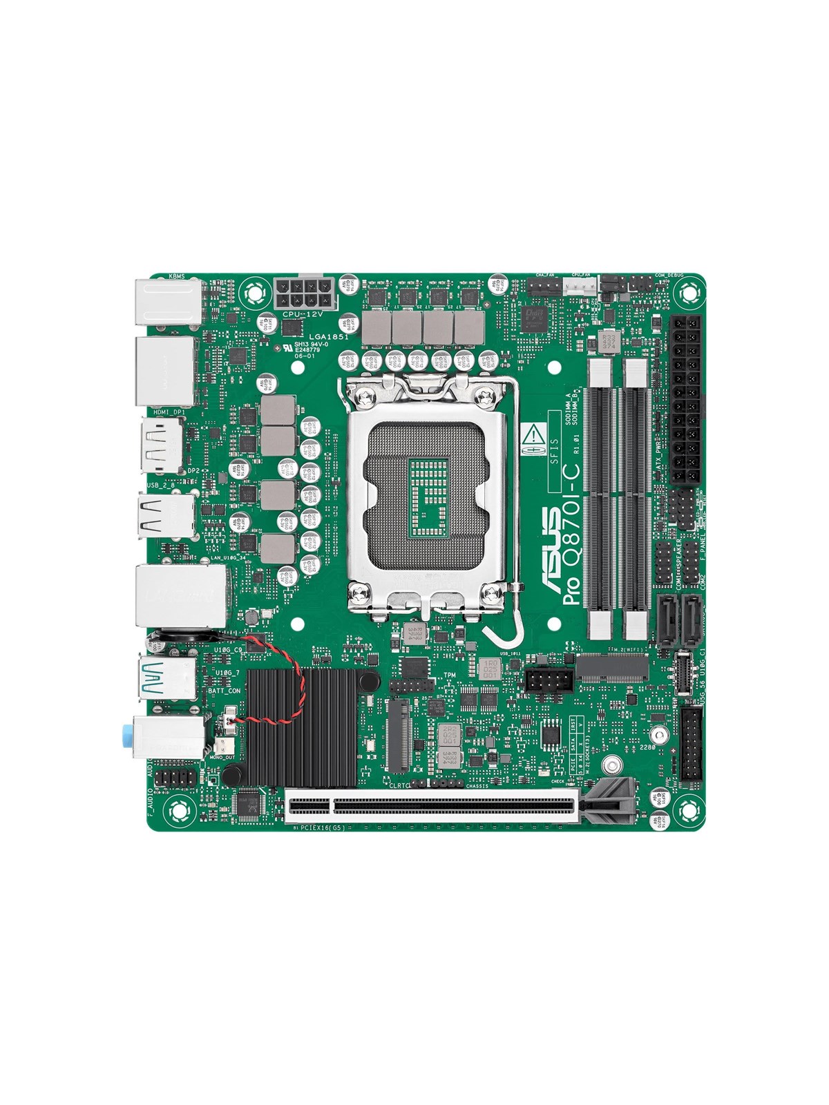 ASUS PRO Q870I-C-CSM Mainboard - Intel Q870 - Intel LGA1851 - DDR5 RAM - Mini-ITX