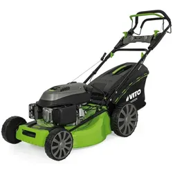 vitoGARDEN Rasenmäher mit Verbrennungsmotor 6,5 PS 196Cm3 Motor 4 T Behälter 65L Großflächen VITO