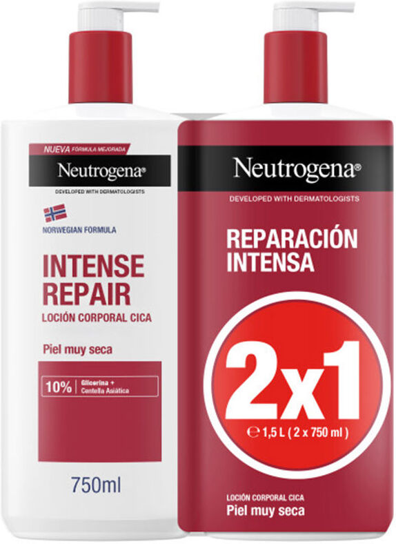 Neutrogena Lozione Intense Repair per pelli molto secche confezione 2 x 750 ml