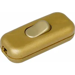 Kopp 191307089 Schnurzwischenschalter, 1-polig, 6A, Farbe: gold  - 10 Stück