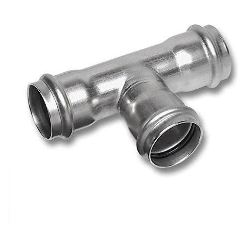 Sanha Nirosan T-Stück - Edelstahl - 90 mm x 15 mm (T-Verbindung) (42603395)