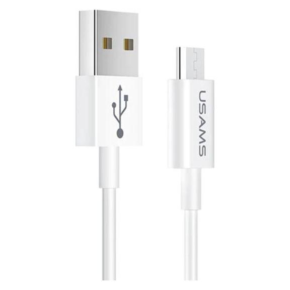 Usams U23 MICRO-USB fast charging cable 2A, White (1 m, USB 2.0) (6958444962863)