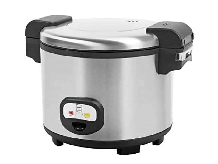METRO Professional Elektrischer Reiskocher GRC1950, Edelstahl, 1250 W, 12 L, mit Kondenswasserbehälter, silber