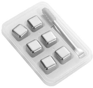 Uplift Treasures Stainless Steel Whiskey Stones Reusable Ice Cubes For Whisky, Beer & Wine (4 6 8 PCS) 6 Pcs Silicone