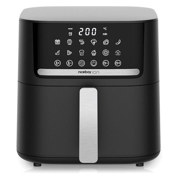 Niceboy ION AirFryer PRO schwarz / Heissluftfritteuse / 1600W / 6,5L / 12 Programme / 80-200°C (6.50 l) (airfryer-pro)