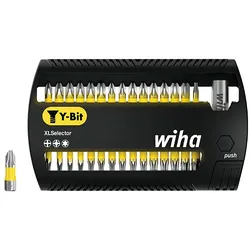 Wiha Bit Set XLSelector Y-Bit 25 mm Phillips, Pozidriv, TORX 31-teiliges Set 1/4 zoll C6,3 - 41832