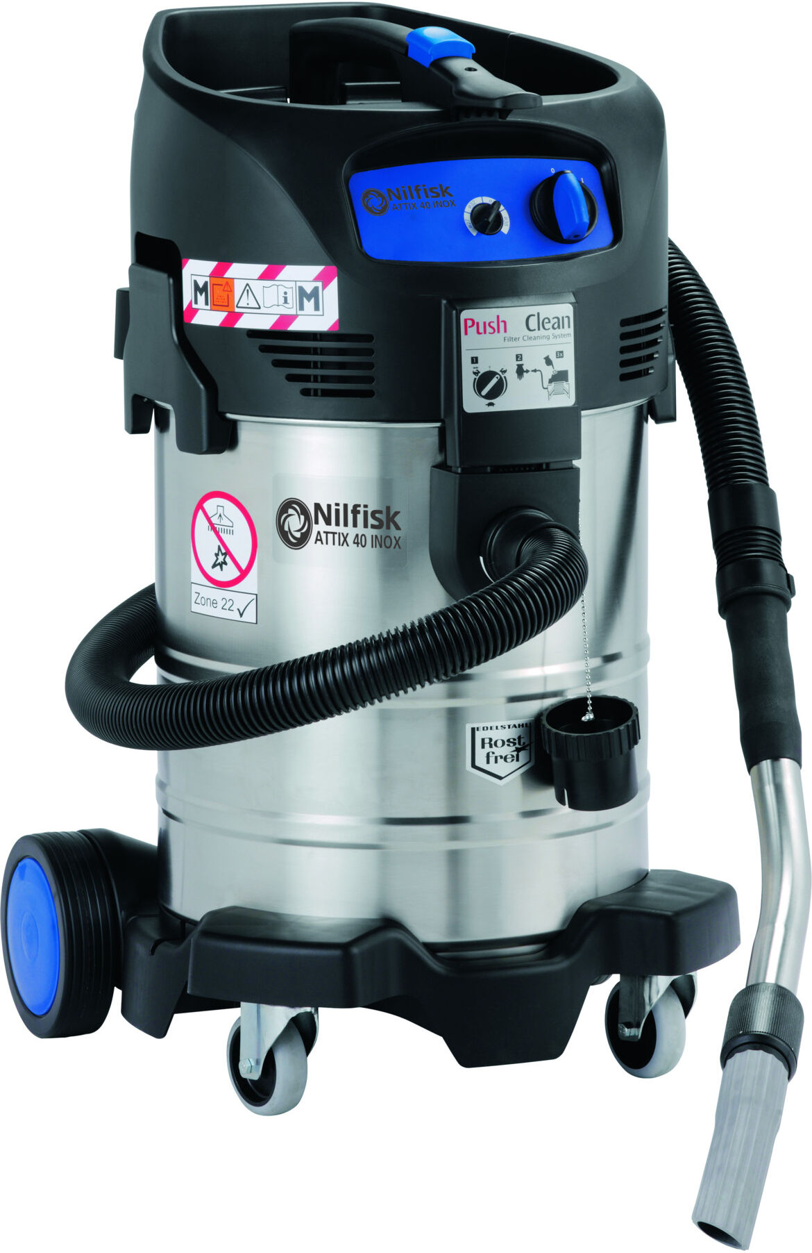 Nilfisk Attix 40-0M PC Type 22 Sicherheitssauger für brennbare Stäube, 107400410)