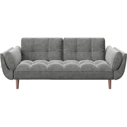 PLAYBOY 2-Sitzer-Sofa Scarlett Anthrazit Samt m. Schlaffunkt.