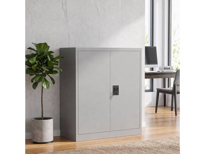 Vinsetto Armoire Mobile Acier Gris 80x40x92,5cm avec Serrure