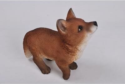 Hi-Line Gift Ltd. Fox Pup Looking Up Statue
