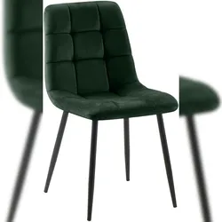 Proregal CHEFGASTRO Esszimmerstuhl SAO PAULO HxBxT 84x45x55cm Samt Grün Küchenstuhl