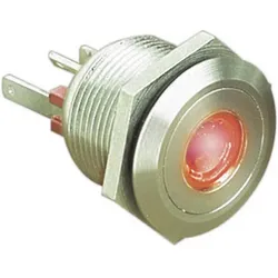 Bulgin Drucktaster PB rot LED IP66, Schalter + Taster, Silber, Rot