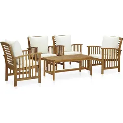 vidaXL, Gartenlounge, Kason (4x Sessel + Tisch)