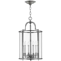 Pendelleuchte Deckenlampe Hängeleuchte Stahl Zinn D 35,4 cm Esszimmerleuchte