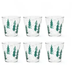 Excelsa Set 6 Gläser Green Winter Glas Grün