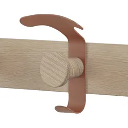 Avail Haken für Garderobenleiste braun