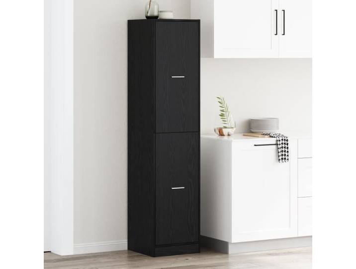 Cabinet d Apothicaire Chêne Noir 40x41x174 5 cm Bois d Ingénierie