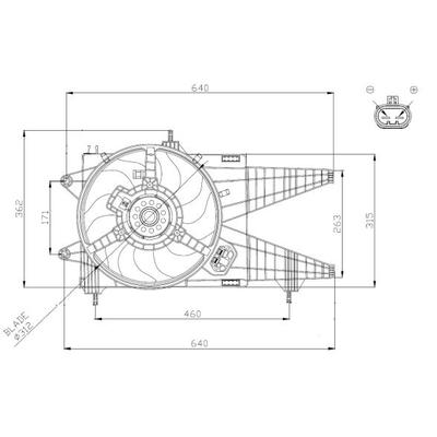 NRF Lüfter, Motorkühlung 47963 für Fiat