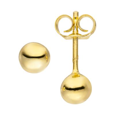 Paar Ohrstecker JOBO "Ohrringe Kugel Kugelohrringe 5 mm", gold (goldfarben), Ohrringe, Damen, 5mm, Silber 925 (Sterlingsilber), 925 Silber vergoldet