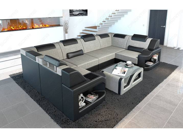 Couchlandschaft Padua U-Form in Stoff
