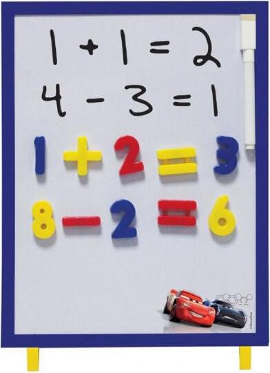 Luna Magnetisch speelbord Cars junior, 30 cm, wit/blauw, 37-delig