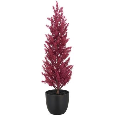 Winterliche Kunstpflanze CREATIV GREEN "Fichtenbäumchen", rot (pink), H:48cm, Kunststoff, Kunstpflanzen, in außergewöhnlicher Farbe