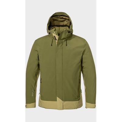 Doppeljacke SCHÖFFEL "3in1 Jacket Style Refoca MEN", Herren, Gr. 48, grün (6875, grün), Aussenjacke Oberstoff: 100% Nylon. (Membran: Polyurethan). Futter Vorderteil: 100% Polyester. Futter Mittleres Rückenteil: 100% Polyester. Futter Kapuze: 100%...