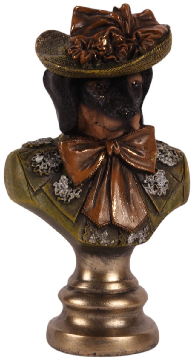 Baroque Decoratief beeld Hond van polyresin, 17 x 10 x 7 cm