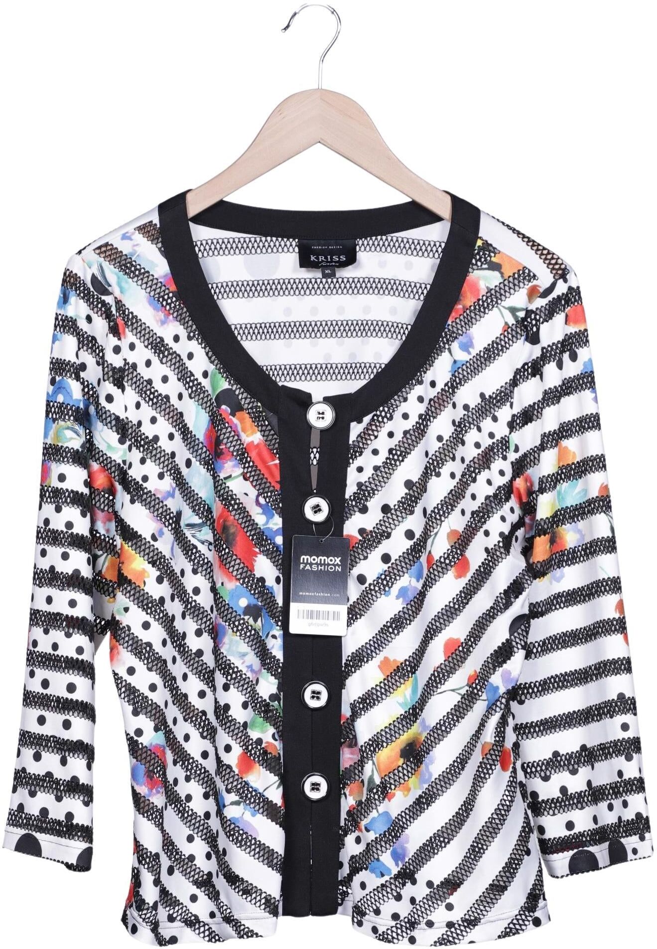 Kriss Trading Sweden Damen Strickjacke, Mehrfarbig, Gr. XL, Synthetik - Second Hand