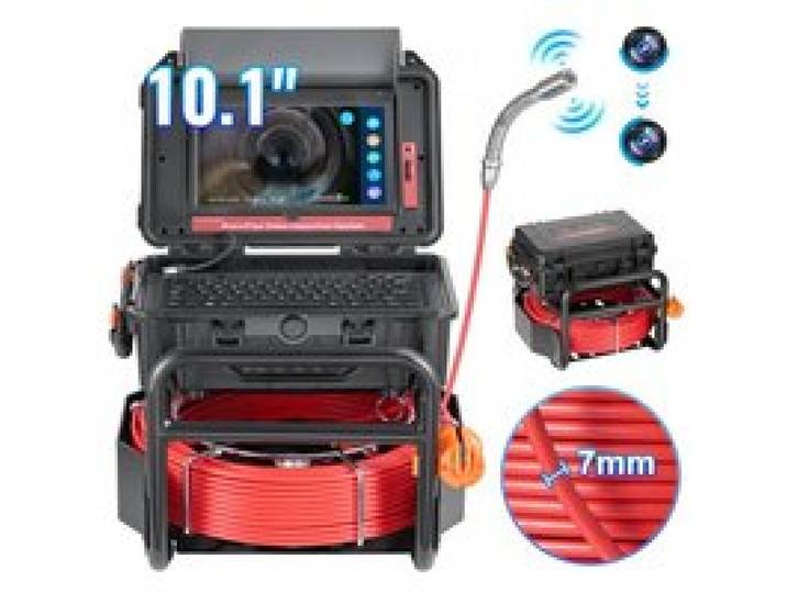 VEVOR Caméra Inspection Canalisation Égout Autonivelant 50m Écran Tactile 25,6 cm