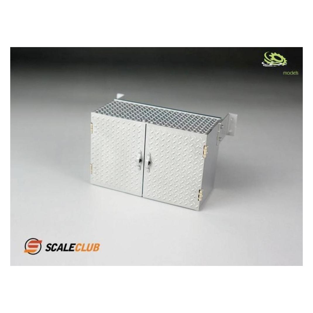 ScaleClub 1:14 Staubox 90mm mit Doppeltüren Riffelblech V2A (50234)