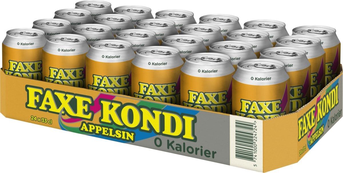 Faxe Kondi Orange 0 Kalorien 24 x 330 ml - 24 x 0,33 L