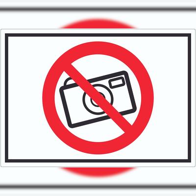 HB-Druck Fotografieren Verboten Symbol Aufkleber Keine Photos A6 (105x148mm)