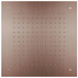 Herzbach spa ix pvd Deckeneinbau-Regenbrause 380 eckig copper, Copper Steel, 21.638000.2.39 21.638000.2.39