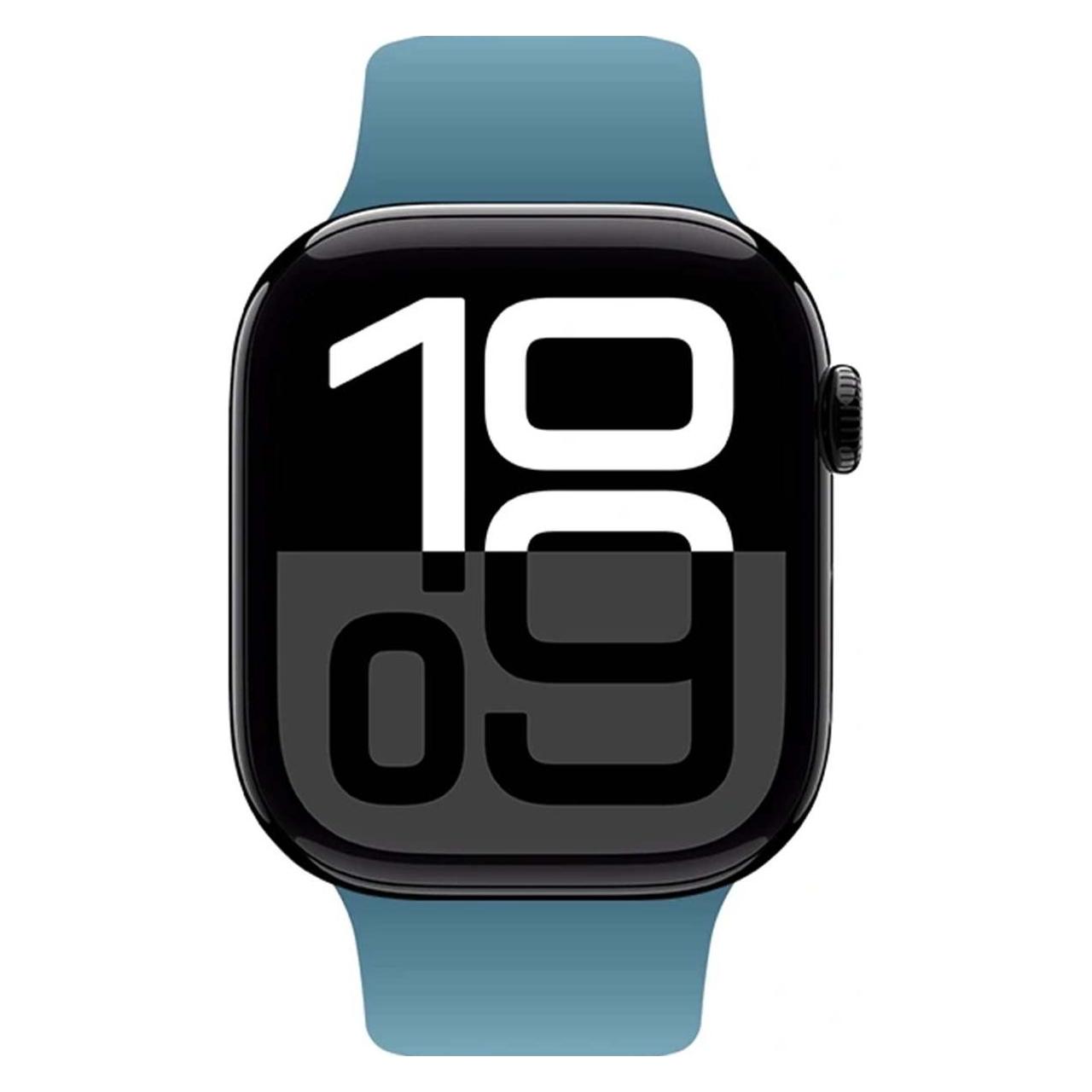 Crong Apple Watch Silikonarmband 44-49 mm (22 mm, Silikon) (CRG44LQBABL)
